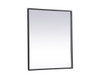 Elegant Decor MRE63036BK Pier 30x36 inch LED mirror with adjustable color temperature 3000K/4200K/6400K in black
