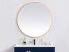 Elegant Decor MRE63036BR Pier 30x36 inch LED mirror with adjustable color temperature 3000K/4200K/6400K in brass