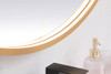 Elegant Decor MRE63036BR Pier 30x36 inch LED mirror with adjustable color temperature 3000K/4200K/6400K in brass