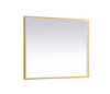 Elegant Decor MRE63036BR Pier 30x36 inch LED mirror with adjustable color temperature 3000K/4200K/6400K in brass