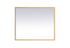 Elegant Decor MRE63036BR Pier 30x36 inch LED mirror with adjustable color temperature 3000K/4200K/6400K in brass