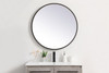 Elegant Decor MRE6032BK Pier 32 inch LED mirror with adjustable color temperature 3000K/4200K/6400K in black