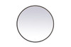 Elegant Decor MRE6032BK Pier 32 inch LED mirror with adjustable color temperature 3000K/4200K/6400K in black