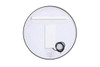 Elegant Decor MRE6032BK Pier 32 inch LED mirror with adjustable color temperature 3000K/4200K/6400K in black