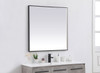 Elegant Decor MRE63636BK Pier 36x36 inch LED mirror with adjustable color temperature 3000K/4200K/6400K in black