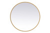 Elegant Decor MRE6039BR Pier 39 inch LED mirror with adjustable color temperature 3000K/4200K/6400K in brass