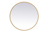 Elegant Decor MRE6039BR Pier 39 inch LED mirror with adjustable color temperature 3000K/4200K/6400K in brass