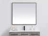 Elegant Decor MRE63640BK Pier 36x40 inch LED mirror with adjustable color temperature 3000K/4200K/6400K in black