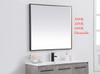 Elegant Decor MRE63640BK Pier 36x40 inch LED mirror with adjustable color temperature 3000K/4200K/6400K in black