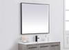 Elegant Decor MRE63640BK Pier 36x40 inch LED mirror with adjustable color temperature 3000K/4200K/6400K in black