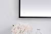 Elegant Decor MRE63640BK Pier 36x40 inch LED mirror with adjustable color temperature 3000K/4200K/6400K in black