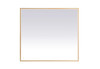 Elegant Decor MRE63640BR Pier 36x40 inch LED mirror with adjustable color temperature 3000K/4200K/6400K in brass