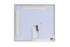 Elegant Decor MRE63640BR Pier 36x40 inch LED mirror with adjustable color temperature 3000K/4200K/6400K in brass