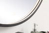 Elegant Decor MRE6042BK Pier 42 inch LED mirror with adjustable color temperature 3000K/4200K/6400K in black