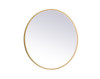 Elegant Decor MRE6042BR Pier 42 inch LED mirror with adjustable color temperature 3000K/4200K/6400K in brass