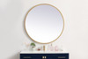 Elegant Decor MRE6042BR Pier 42 inch LED mirror with adjustable color temperature 3000K/4200K/6400K in brass