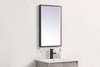 Elegant Decor MRE6045BK Pier 45 inch LED mirror with adjustable color temperature 3000K/4200K/6400K in black