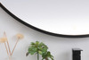 Elegant Decor MRE6045BK Pier 45 inch LED mirror with adjustable color temperature 3000K/4200K/6400K in black