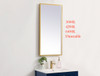 Elegant Decor MRE6048BR Pier 48 inch LED mirror with adjustable color temperature 3000K/4200K/6400K in brass