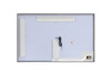 Elegant Decor MRE63048BK Pier 30x48 inch LED mirror with adjustable color temperature 3000K/4200K/6400K in black