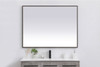 Elegant Decor MRE63648BK Pier 36x48 inch LED mirror with adjustable color temperature 3000K/4200K/6400K in black