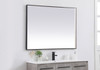 Elegant Decor MRE63648BK Pier 36x48 inch LED mirror with adjustable color temperature 3000K/4200K/6400K in black