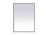 Elegant Decor MRE63648BK Pier 36x48 inch LED mirror with adjustable color temperature 3000K/4200K/6400K in black