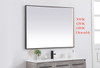 Elegant Decor MRE63648BK Pier 36x48 inch LED mirror with adjustable color temperature 3000K/4200K/6400K in black