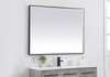 Elegant Decor MRE63648BK Pier 36x48 inch LED mirror with adjustable color temperature 3000K/4200K/6400K in black