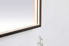 Elegant Decor MRE63648BK Pier 36x48 inch LED mirror with adjustable color temperature 3000K/4200K/6400K in black
