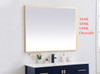 Elegant Decor MRE63648BR Pier 36x48 inch LED mirror with adjustable color temperature 3000K/4200K/6400K in brass