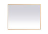 Elegant Decor MRE63648BR Pier 36x48 inch LED mirror with adjustable color temperature 3000K/4200K/6400K in brass