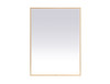 Elegant Decor MRE63648BR Pier 36x48 inch LED mirror with adjustable color temperature 3000K/4200K/6400K in brass