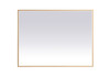 Elegant Decor MRE63648BR Pier 36x48 inch LED mirror with adjustable color temperature 3000K/4200K/6400K in brass