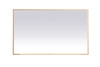 Elegant Decor MRE63660BR Pier 36x60 inch LED mirror with adjustable color temperature 3000K/4200K/6400K in brass