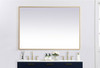 Elegant Decor MRE64260BR Pier 42x60 inch LED mirror with adjustable color temperature 3000K/4200K/6400K in brass