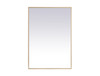 Elegant Decor MRE64260BR Pier 42x60 inch LED mirror with adjustable color temperature 3000K/4200K/6400K in brass