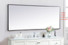 Elegant Decor MRE63072BK Pier 30x72 inch LED mirror with adjustable color temperature 3000K/4200K/6400K in black