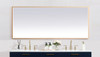 Elegant Decor MRE63072BR Pier 30x72 inch LED mirror with adjustable color temperature 3000K/4200K/6400K in brass