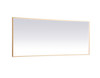 Elegant Decor MRE63072BR Pier 30x72 inch LED mirror with adjustable color temperature 3000K/4200K/6400K in brass