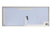 Elegant Decor MRE63072BR Pier 30x72 inch LED mirror with adjustable color temperature 3000K/4200K/6400K in brass