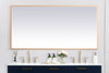 Elegant Decor MRE63672BR Pier 36x72 inch LED mirror with adjustable color temperature 3000K/4200K/6400K in brass
