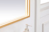 Elegant Decor MRE63672BR Pier 36x72 inch LED mirror with adjustable color temperature 3000K/4200K/6400K in brass