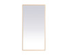 Elegant Decor MRE63672BR Pier 36x72 inch LED mirror with adjustable color temperature 3000K/4200K/6400K in brass