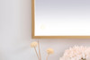 Elegant Decor MRE63672BR Pier 36x72 inch LED mirror with adjustable color temperature 3000K/4200K/6400K in brass