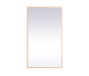 Elegant Decor MRE64272BR Pier 42x72 inch LED mirror with adjustable color temperature 3000K/4200K/6400K in brass