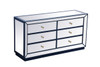 Elegant Decor MF53036BL 60 inch mirrored chest in blue