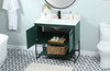 Elegant Decor VF42536MGN-BS 36 inch single bathroom vanity in green with backsplash