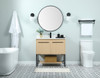 Elegant Decor VF42536MMP-BS 36 inch single bathroom vanity in maple with backsplash