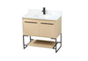 Elegant Decor VF42536MMP-BS 36 inch single bathroom vanity in maple with backsplash